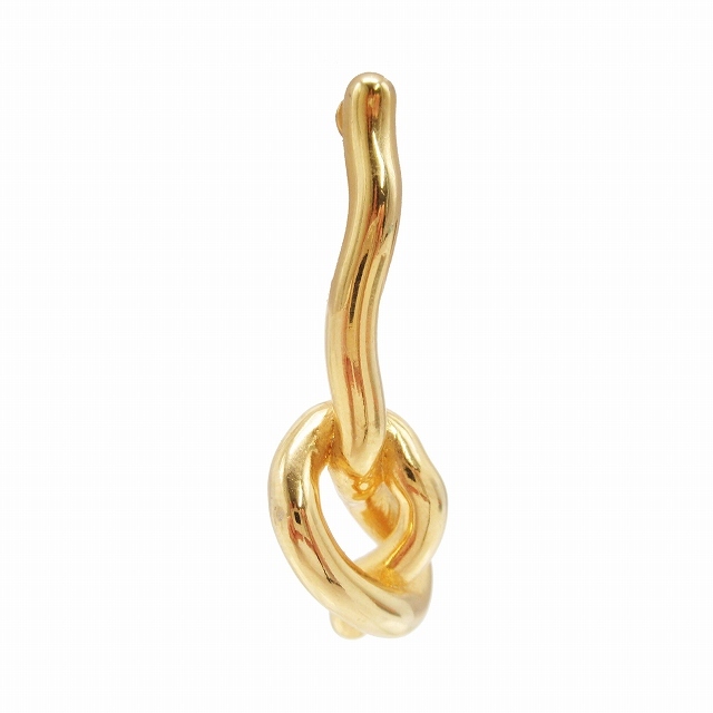 美品 チエコプラス CHIEKO+ KNOT EARRING ノット イヤリング 片耳用 結び目 イヤーアクセサリー ネジバネ式 ゴールド/△O86/レディース