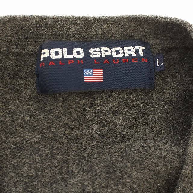 ポロスポーツ POLO SPORT キッズ ラルフローレン カーディガン ニット ウール 154cm L グレー /☆G キッズ_画像3