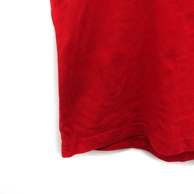リーボック Reebok ロゴ刺繍 Tシャツ カットソー クルーネック 半袖 コットン 綿 S レッド 赤 /FT6 メンズ_画像6