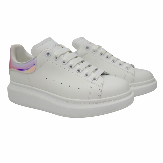  Alexander McQueen ALEXANDER MCQUEEN 553770 машина f кожа большой размер do спортивные туфли 40(27cm) WHITE