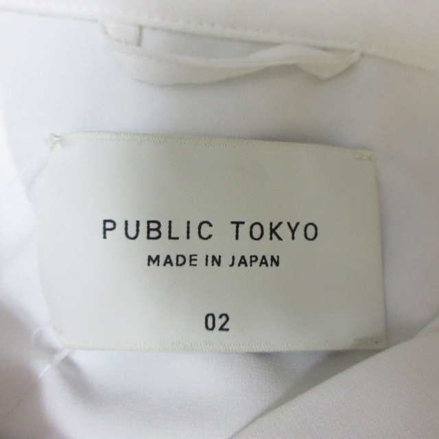PUBLIC TOKYO シャツ 長袖 ドロップショルダー ホワイト 02 Mサイズ相当 0406 メンズ_画像3
