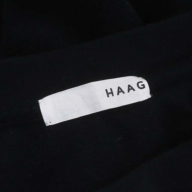 ハーグ HAAG パイル Tシャツ カットソー 半袖 M 黒 ブラック /HK ■OS レディース_画像3