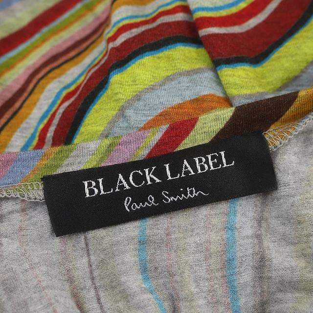 ポールスミス ブラック レーベル Paul Smith BLACK LABEL 総柄 Vネック ワンピース チュニック ミニ 半袖 40 マルチカラー /HS ■OS レディ_画像3