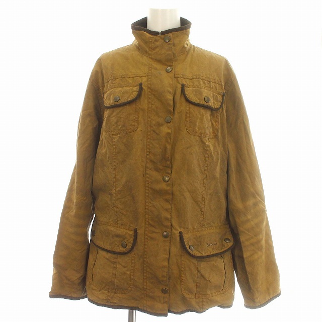 バブアー Barbour 00s ユーティリティ オイルドジャケット UK18 M相当 茶 ブラウン /☆G レディース_画像1