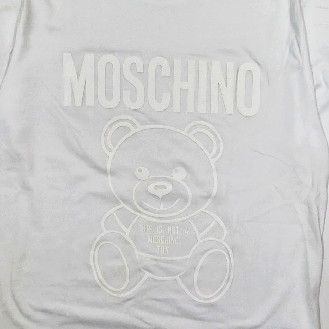 モスキーノ MOSCHINO ホワイトベア プリント Tシャツ カットソー トップス 半袖 231ZRV07302041 白 ホワイト メンズ レディース_画像3