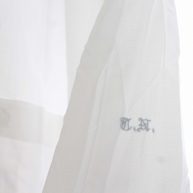 ダンヒル dunhill オーダーメイド ワイシャツ カフスボタン ドット柄 長袖 シャツ 白 ホワイト /☆G メンズ_画像6