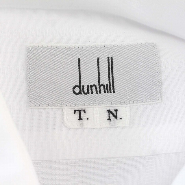ダンヒル dunhill オーダーメイド ワイシャツ ストライプ 長袖 シャツ 白 ホワイト /☆G メンズ_画像3