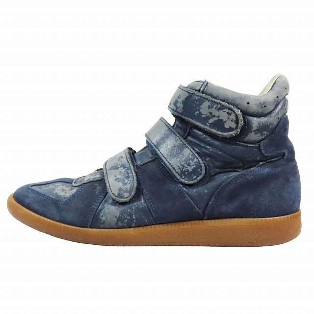 マルタンマルジェラ 22 Martin Margiela 22 German Trainer トレーニングシューズ ハイカットスニーカー 41 ブルー系/4▲B3 メンズ_画像1