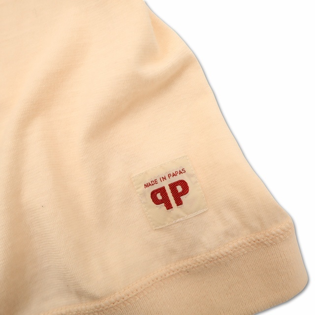パパス Papas ワンポイント ロゴ 刺繍 オーバーサイズ ポロシャツ 50 (L) ピンク_画像3