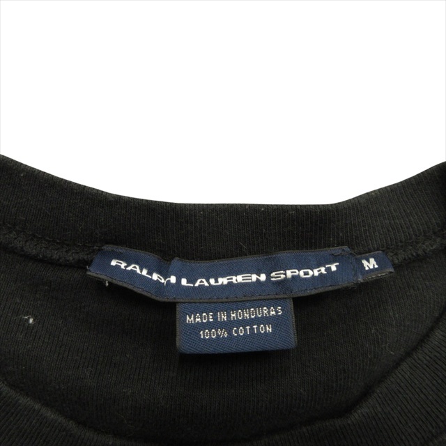 ラルフローレン スポーツ RALPH LAUREN SPORT ポニー 刺繍 Tシャツ カットソー ロゴ ストレッチコットン M 黒 ブラック レディース♪10※_画像4