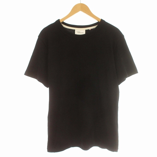 メゾン コルニション MAISON CORNICHON Tシャツ 半袖 コットン 4 L相当 黒 ブラック /☆G メンズ_画像1