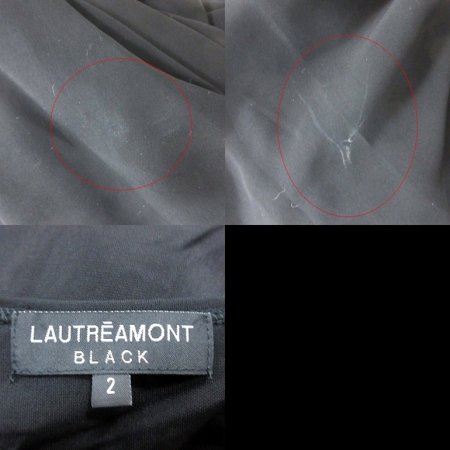 ロートレアモン LAUTREAMONT BLACK シャツ ブラウス ノースリーブ 2 黒 ブラック /RT レディース_画像5