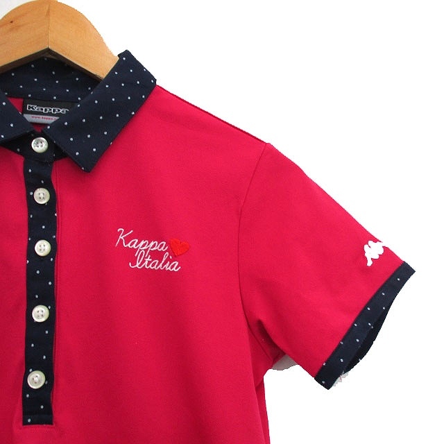 カッパ kappa ポロシャツ 半袖 ロゴ 文字 ワンポイント M ピンク /KT15 レディース_画像6