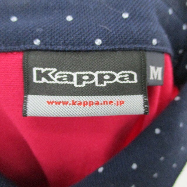 カッパ kappa ポロシャツ 半袖 ロゴ 文字 ワンポイント M ピンク /KT15 レディース_画像3