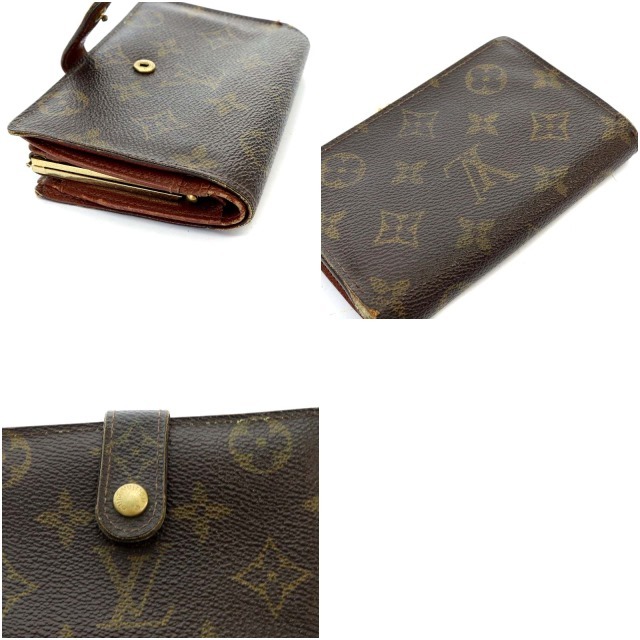 ルイヴィトン LOUIS VUITTON モノグラム ポルトモネ ビエ ヴィエノワ 財布 二つ折り がま口 茶色 ブラウン M61663 /YO16 ■OH レディースの画像6