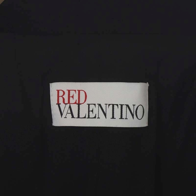 レッド ヴァレンティノ RED VALENTINO ウール スタンドカラーコート アウター ミドル丈 比翼仕立て 総裏地 40 黒 /CM ■OS レディース_画像3