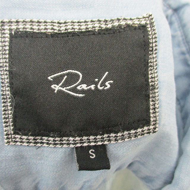 レイルズ Rails シャツ ブラウス 半袖 胸ポケット シンプル S ライトブルー /KT18 レディース_画像3