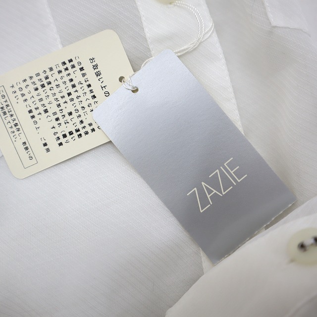  не использовался товар Zazie ZAZIEreji men taru с карманом прозрачный рубашка блуза 3 белый женский 