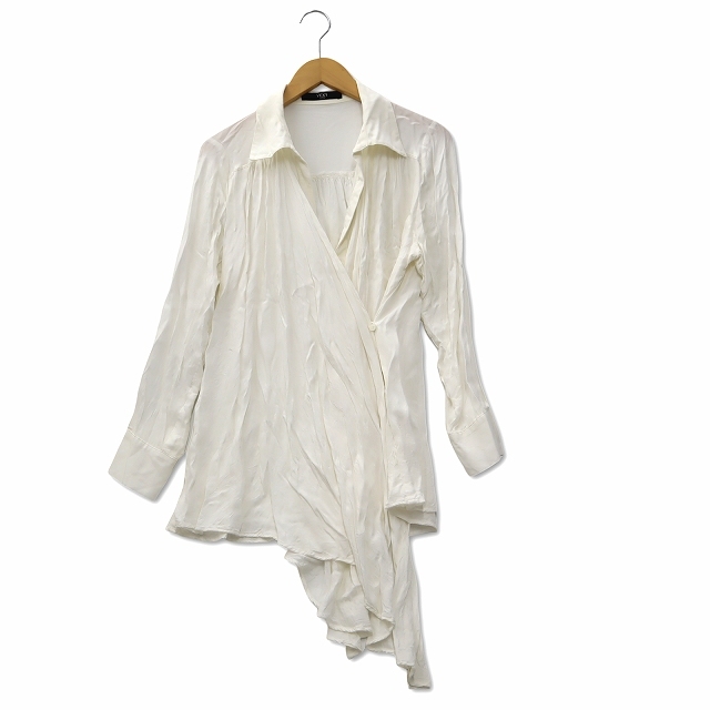  Vicky VICKY 2Way Layered open color shirt blouse 2 white lady's 