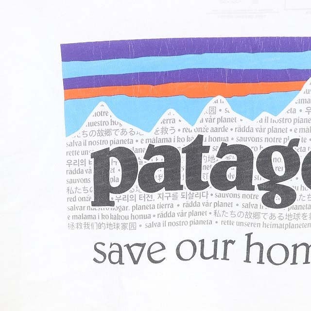 パタゴニア Patagonia Tシャツ カットソー 半袖 バックプリント S 白 ホワイト /ES メンズ_画像6