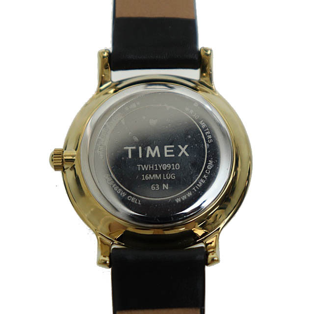  Timex TIMEX есть перевод кожаный ремень кварц часы наручные часы TWH1Y0910ZA чёрный золотой черный Gold бренд б/у одежда bektoru^*# 2