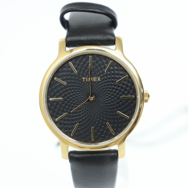  Timex TIMEX есть перевод кожаный ремень кварц часы наручные часы TWH1Y0910ZA чёрный золотой черный Gold бренд б/у одежда bektoru^*# 2