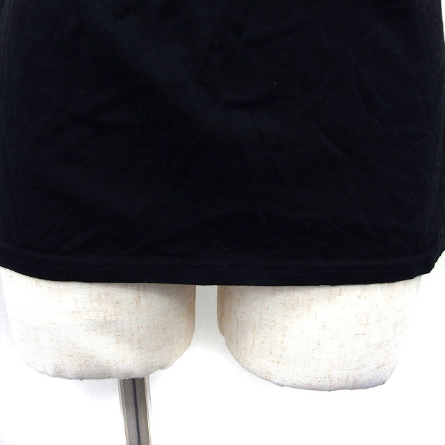 スライ SLY カットソー Tシャツ ラウンドネック リボン ビスチェ風 花柄 フェイクレイヤード 半袖 2 黒 ブラック /NT1 レディース_画像6