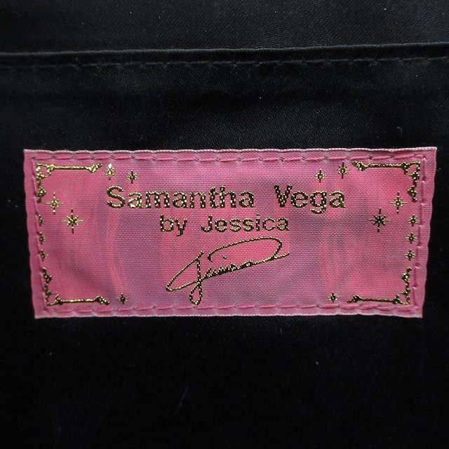 サマンサベガ Samantha Vega 2way スパンコール ボーダー リボン ハンド クラッチ バッグ 鞄 シルバー 金具 パーティー♪２※_画像6