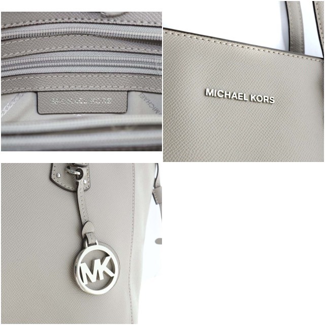 マイケルコース MICHAEL KORS VOYAGER トップジップ トート ミディアム ショルダーバッグ カーフレザー グレー 30H7GV6T8L191_画像3