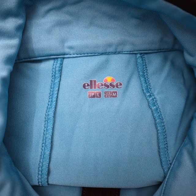 エレッセ ellesse ハーフジップ メッシュ切り替え ナイロン ウエア L ブルー レディース_画像3