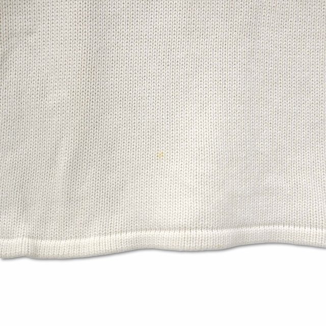 ラルフローレンスポーツ RALPH LAUREN SPORT ポニー刺繍 コットン ラウンドネック 半袖ニット 白 L レディースの画像4