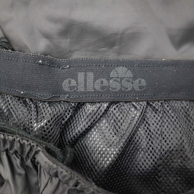 エレッセ ellesse 裏地総メッシュ ナイロン テニス ロングパンツ ブラック M レディース_画像3