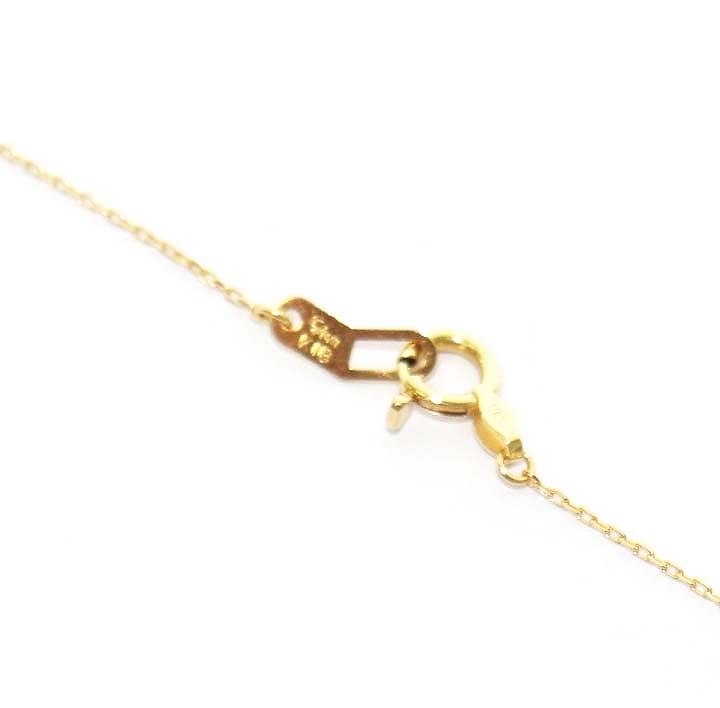  Star Jewelry STAR JEWELRY WISHBONE V NECKLACE necklace pendant diamond 0.03ct K18 yellow gold 