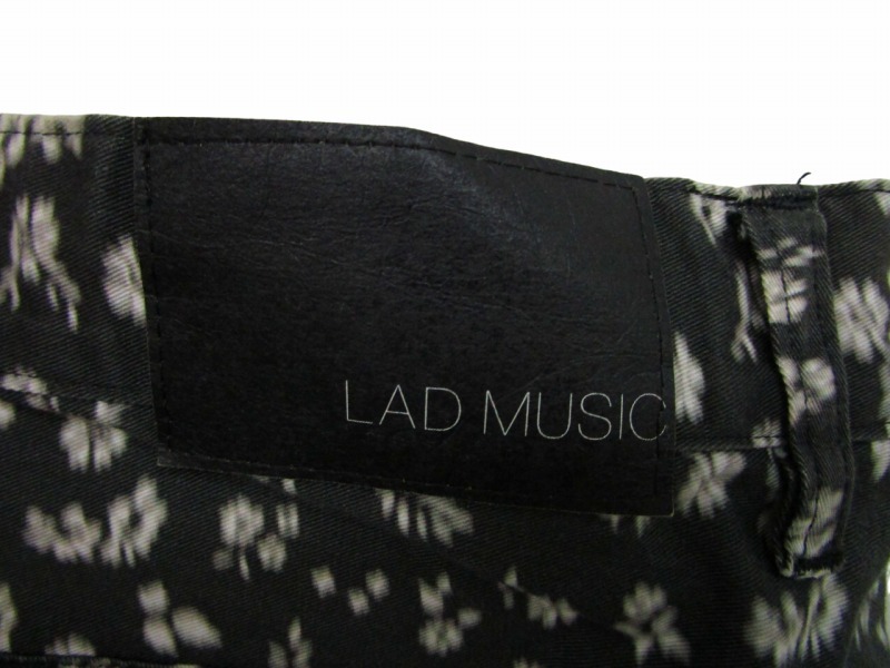 ラッドミュージシャン LAD MUSICIAN 総柄 ショートパンツ ハーフ サンプル 46 約L-XL 黒×白 ホワイト×ブラック 0402 レディース_画像6