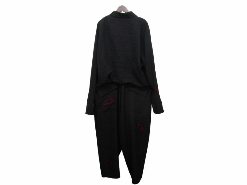 ヨウジヤマモトプールオム YOHJI YAMAMOTO POUR HOMME 20AW SUSPENDER COVERALL オーバーオール サルペット ウール 1 Sサイズ相当_画像2