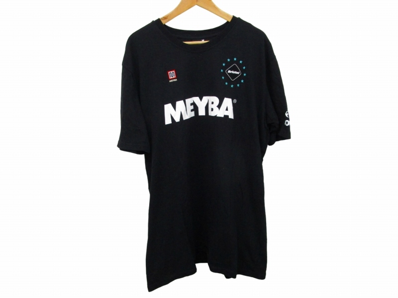 エフシーレアルブリストル F.C.Real Bristol FCRB ×MEYBA 21ss Tシャツ カットソー ロゴ 黒 ブラック 2XL メンズの画像1