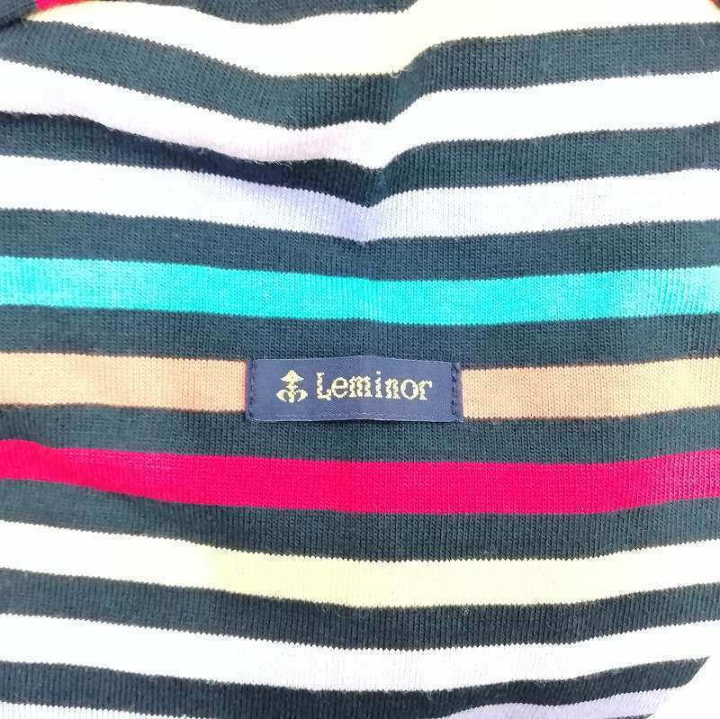  Le Minor Leminor прекрасный товар автобус k рубашка футболка cut and sewn окантовка задний V 7 минут рукав длинный рукав 1 многоцветный женский 