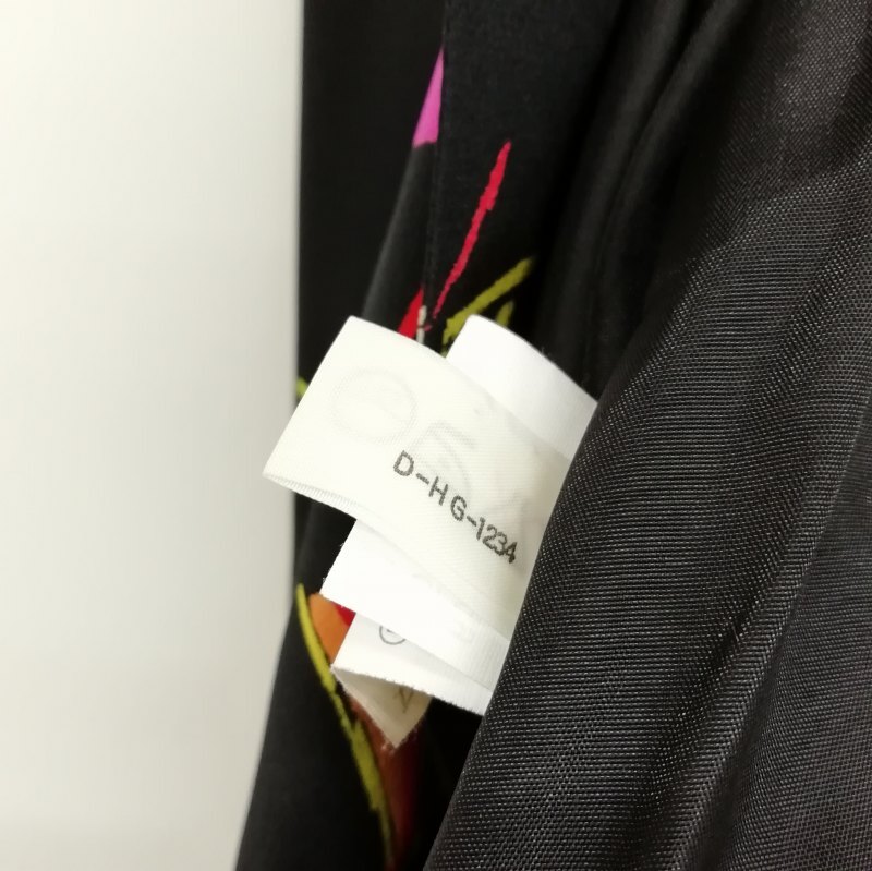  Fendi FENDI Vintage шелк laperu цвет жакет блейзер флаг рисунок общий рисунок прекрасный товар 44 черный мульти- женский 