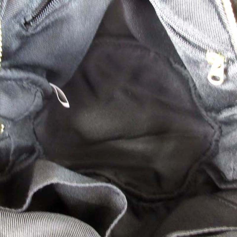  Leilian Leilian handbag fake fur eko fur pompon beige black lady's 