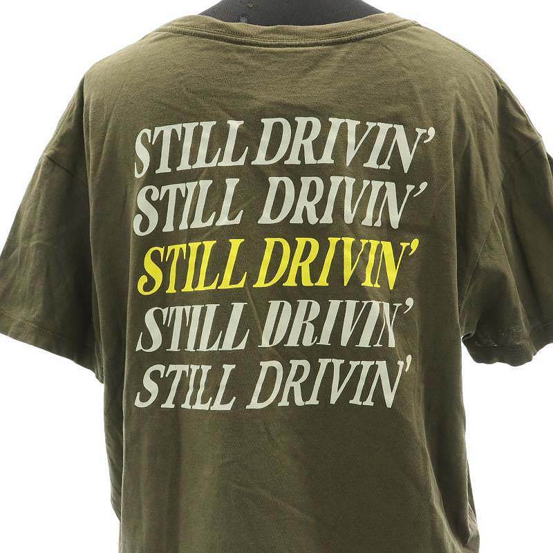 エーピーストゥディオ AP STUDIO アパルトモン CSENTOF STILL DRIVIN Tシャツ カットソー 半袖 バックプリント F カーキ_画像5