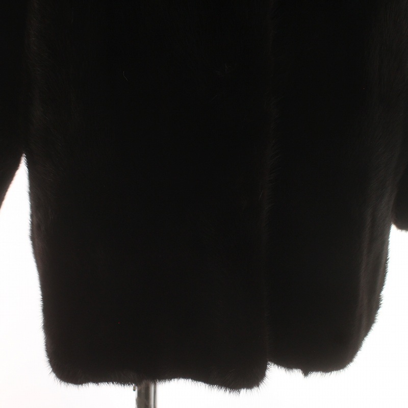 ルピアンファーLUPIAN FUR 毛皮コート ミンク ファー 逆毛 アウター 黒 ブラック /IR ■GY18 レディース_画像8