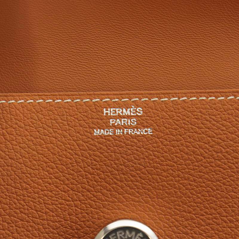 エルメス HERMES 2018年 ドゴンコンパクト トリヨンクレマンス カードケース 名刺入れ C刻印 茶 ブラウン /AN8 ■OH レディース_画像3