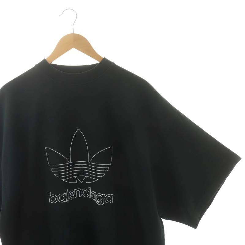 バレンシアガ BALENCIAGA アディダス ADIDAS 23SS オーバーサイズ Tシャツ カットソー 半袖 コットン 4 緑 グリーン /MF ■OS_画像4