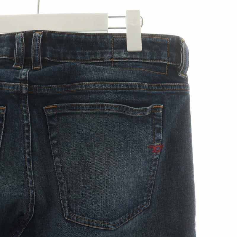 ディーゼル DIESEL Skinny Jeans 1979 SLEENKER デニムパンツ ジーンズ ジップアップ USED加工 テーパード 32 XS 青 A0359509B98_画像5