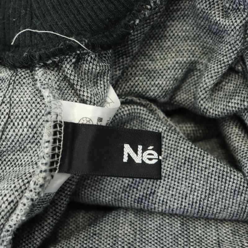  Ne-Net Ne-net общий рисунок вязаный flair юбка длинный высокий талия 2 M серый чёрный черный /SY #OS женский 