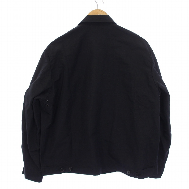 ユーゲン HEUGN 24SS Winston Silk Pe シャツジャケット ジップアップ 絹 シルク 2 M 黒 ブラック COAT059 /KH メンズの画像2