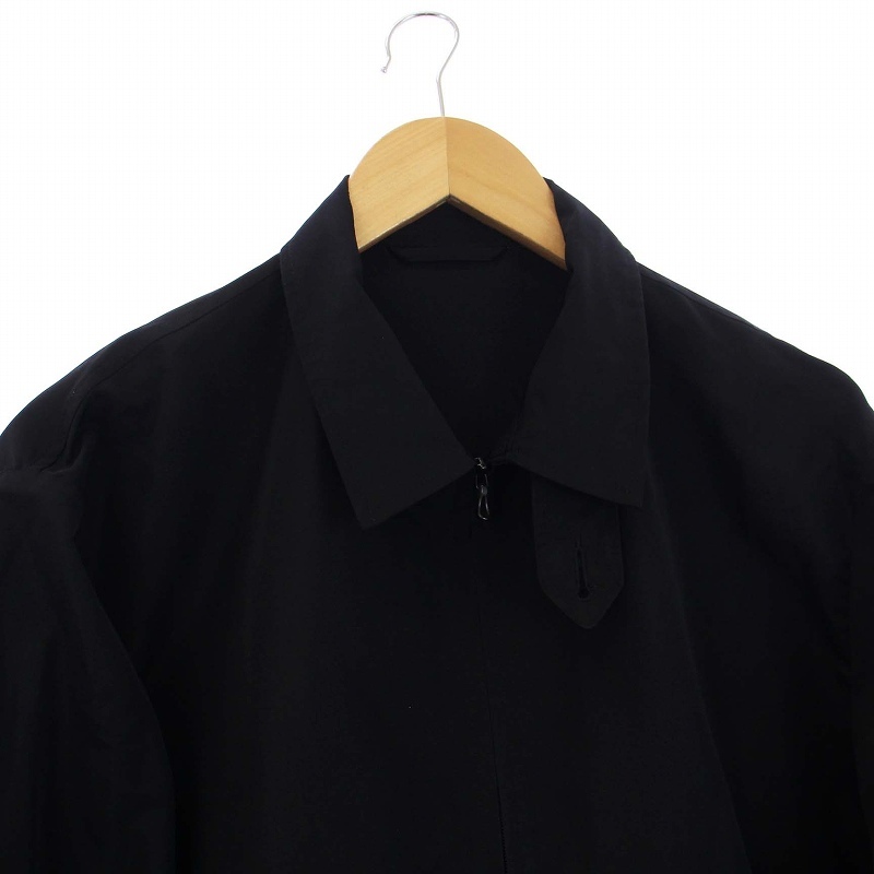 ユーゲン HEUGN 24SS Winston Silk Pe シャツジャケット ジップアップ 絹 シルク 2 M 黒 ブラック COAT059 /KH メンズの画像4