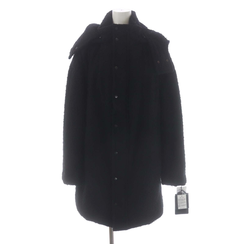  не использовался товар Limi feu LIMI feu Yohji Yamamoto шерсть с хлопком пальто Zip выше внешний f- Delon g2 чёрный черный 