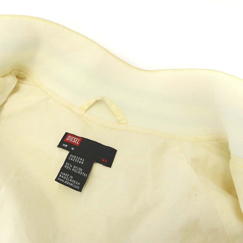 ディーゼル DIESEL ブルゾン ジャケット 刺繍 ナイロン スナップボタン M クリーム色 /MI メンズの画像7