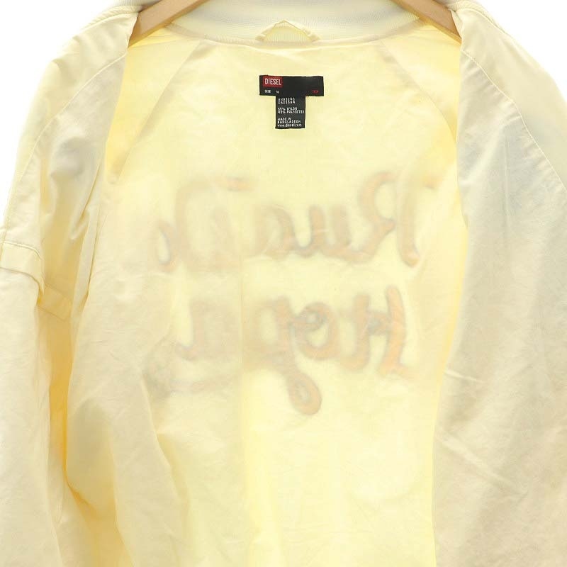 ディーゼル DIESEL ブルゾン ジャケット 刺繍 ナイロン スナップボタン M クリーム色 /MI メンズの画像4